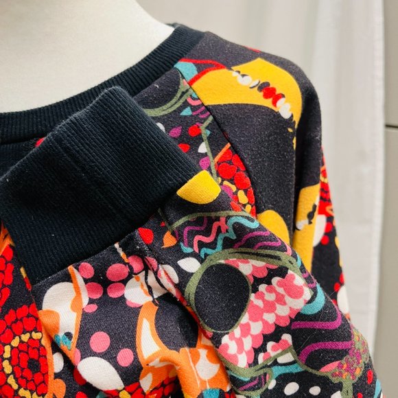 Adidas Multi-Colored Long Sleeve Cropped Sweatshirt in Women's Size S - Picture 7 of 8